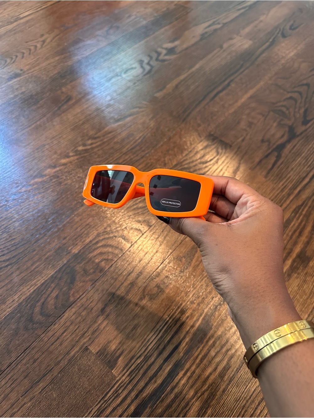 Orange Rectangle Sunglasses